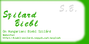 szilard biebl business card